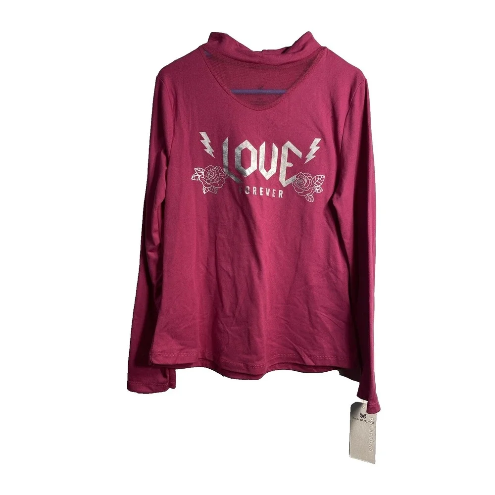 one step up‎ girls pink long sleeve shirt size large 6x